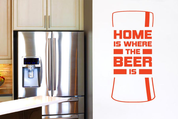 Home Is Where The Beer Is Beer Bottle Wall Sticker