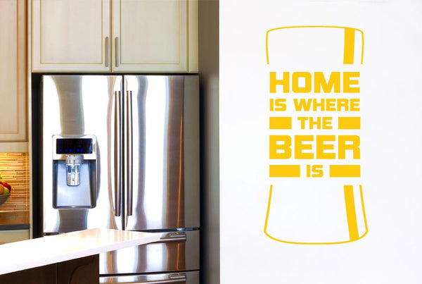 Home Is Where The Beer Is Beer Bottle Wall Sticker