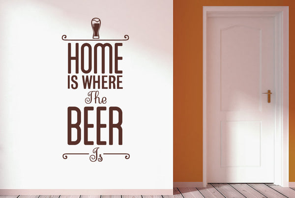 Home Is Where The Beer Is Wall Sticker