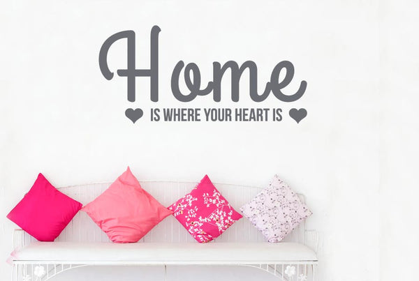 Home Is Where Your Heart Is Two Cute Hearts Wall Sticker