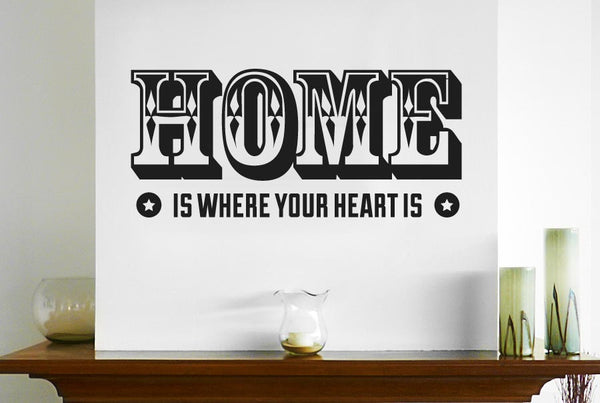 Home Is Where Your Heart Is Two Stars Wall Sticker