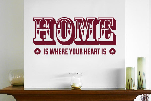 Home Is Where Your Heart Is Two Stars Wall Sticker