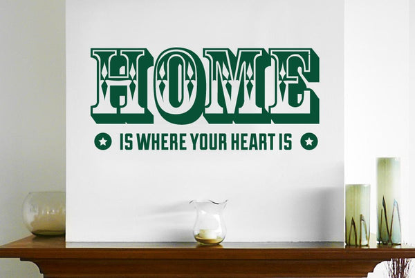 Home Is Where Your Heart Is Two Stars Wall Sticker