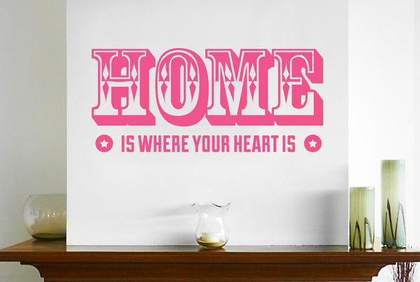Home Is Where Your Heart Is Two Stars Wall Sticker