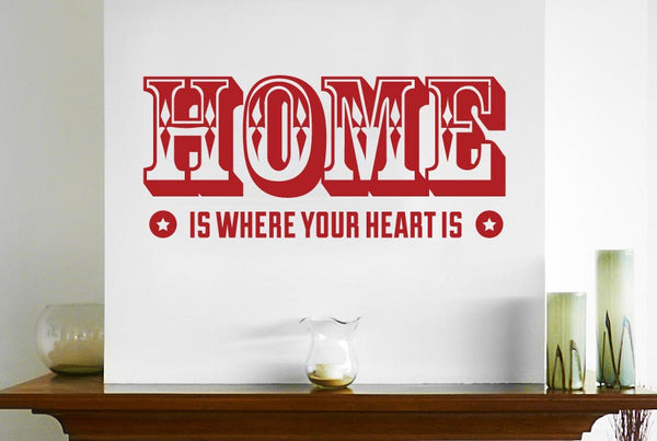 Home Is Where Your Heart Is Two Stars Wall Sticker