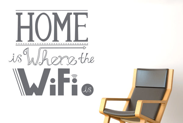 Home Is Where The Wifi Is Wall Sticker