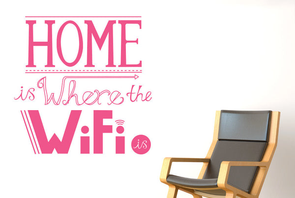Home Is Where The Wifi Is Wall Sticker