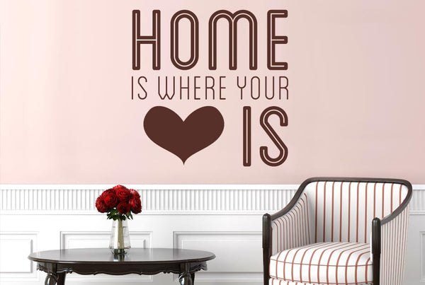Home Is Where Your Heart Is Cute Wall Sticker