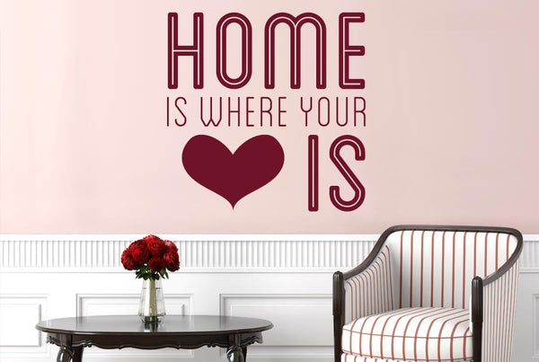 Home Is Where Your Heart Is Cute Wall Sticker