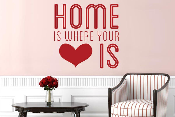 Home Is Where Your Heart Is Cute Wall Sticker