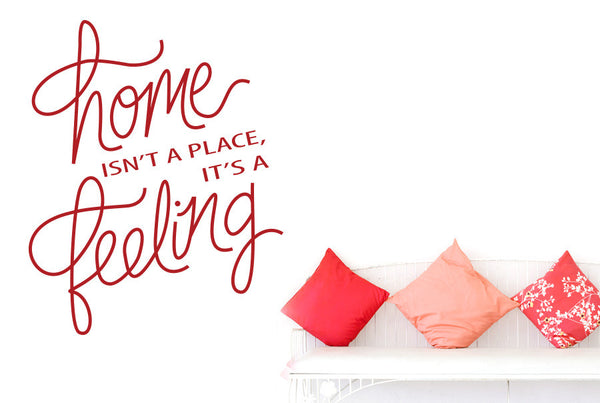 Home Isn’t A Place It’s A Feeling Script Wall Sticker