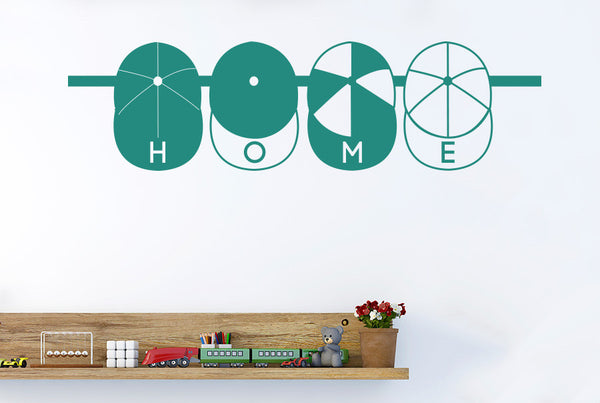 Home Kids Caps Hanging Sign Wall Sticker