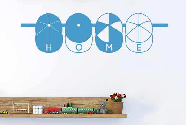 Home Kids Caps Hanging Sign Wall Sticker