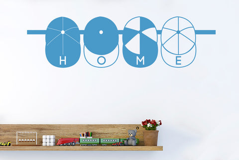 Home Kids Caps Hanging Sign Wall Sticker