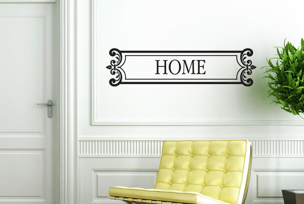 Home Sign Framed Wall Sticker