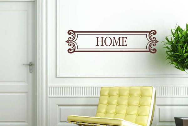 Home Sign Framed Wall Sticker