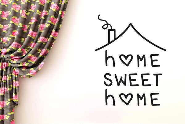 Home Sweet Home Hand Drawn Wall Sticker