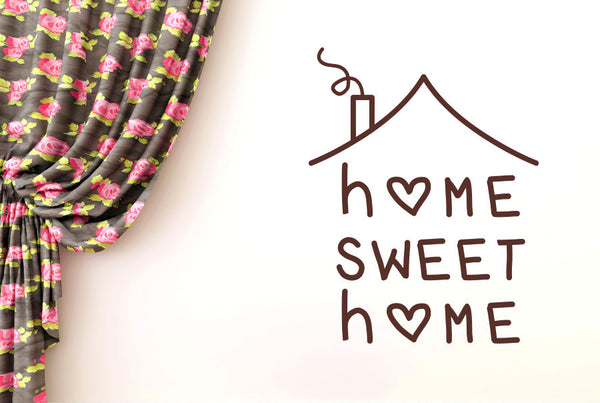 Home Sweet Home Hand Drawn Wall Sticker