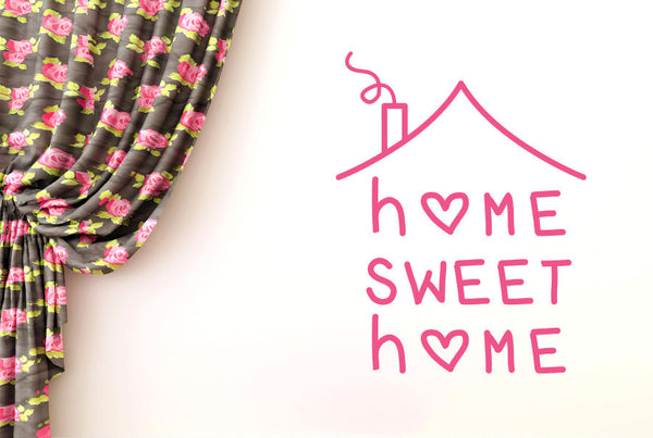 Home Sweet Home Hand Drawn Wall Sticker