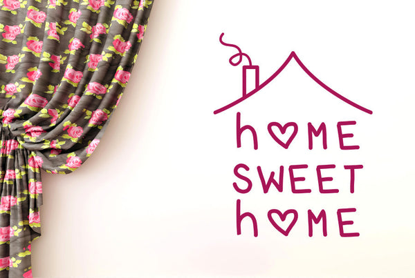 Home Sweet Home Hand Drawn Wall Sticker