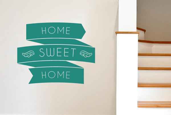 Home Sweet Home In Banners Wall Sticker