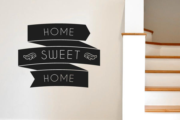 Home Sweet Home In Banners Wall Sticker