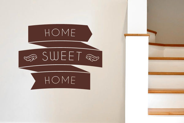 Home Sweet Home In Banners Wall Sticker