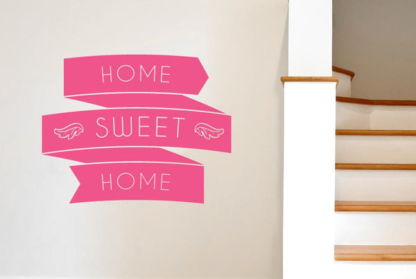 Home Sweet Home In Banners Wall Sticker