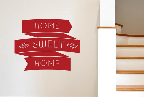 Home Sweet Home In Banners Wall Sticker