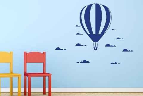 Hot Air Balloon In The Clouds Wall Sticker