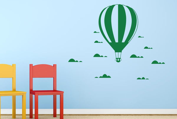 Hot Air Balloon In The Clouds Wall Sticker
