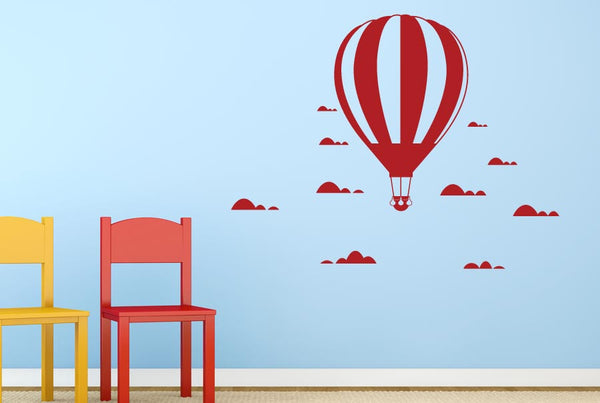 Hot Air Balloon In The Clouds Wall Sticker