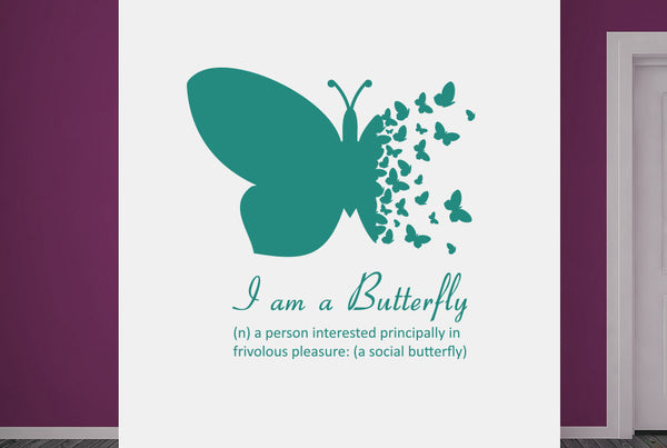 A Butterfly A Person Interested Principally In Frivolous Pleasure Wall Sticker