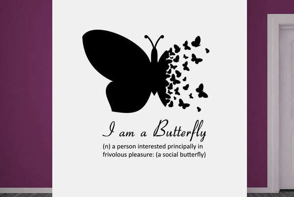 A Butterfly A Person Interested Principally In Frivolous Pleasure Wall Sticker