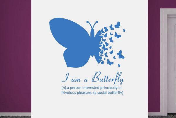A Butterfly A Person Interested Principally In Frivolous Pleasure Wall Sticker