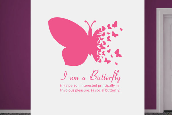 A Butterfly A Person Interested Principally In Frivolous Pleasure Wall Sticker