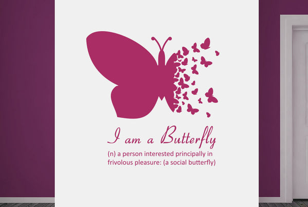 A Butterfly A Person Interested Principally In Frivolous Pleasure Wall Sticker