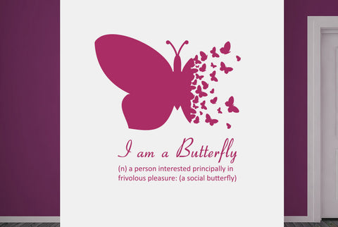 A Butterfly A Person Interested Principally In Frivolous Pleasure Wall Sticker