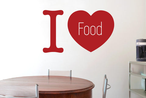 I Love Food Wall Sticker
