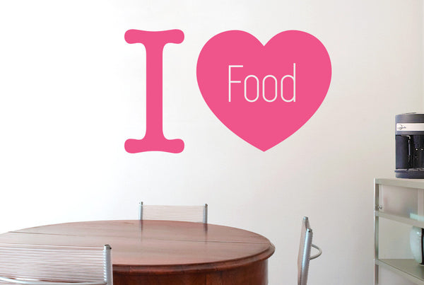 I Love Food Wall Sticker