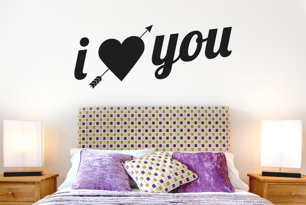 I Love You Arrow Through Heart Wall Sticker