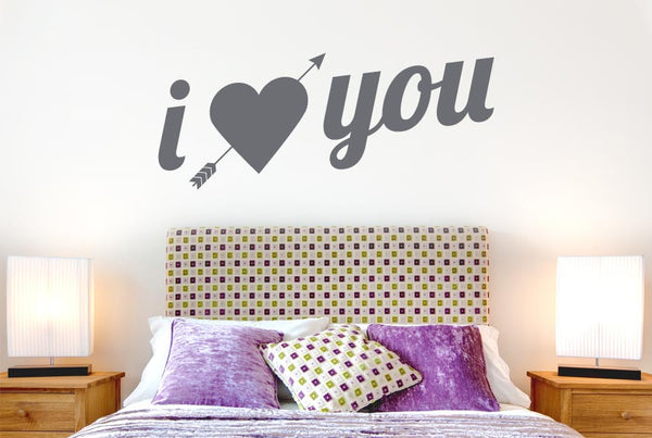 I Love You Arrow Through Heart Wall Sticker