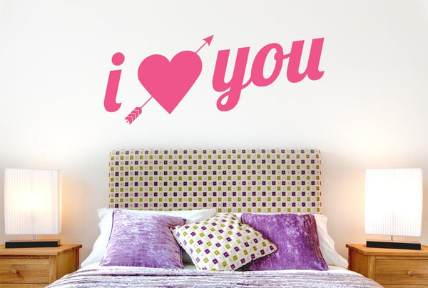 I Love You Arrow Through Heart Wall Sticker