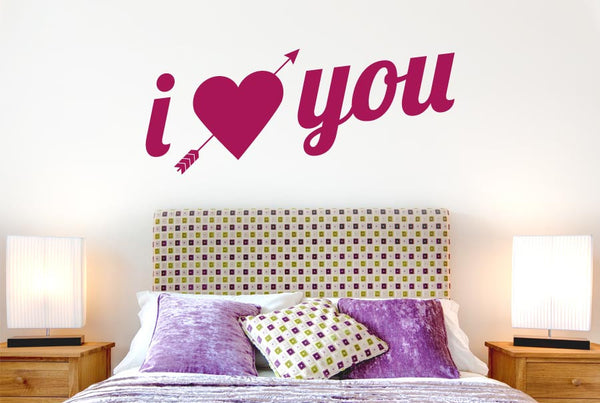 I Love You Arrow Through Heart Wall Sticker