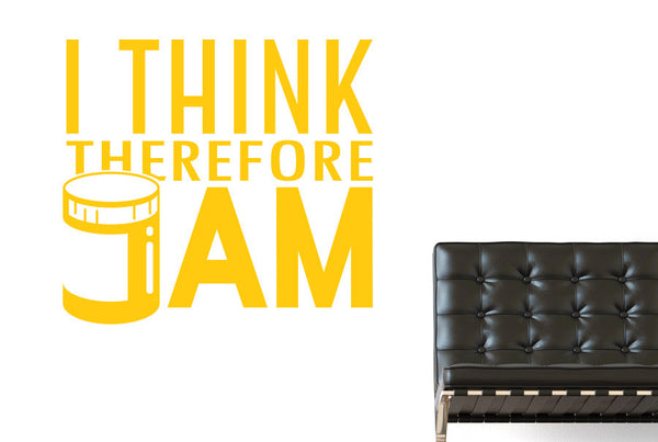 I Think Therefore I Jam Wall Sticker