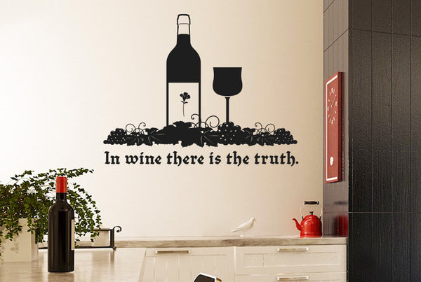 In Wine There Is The Truth Wall Sticker