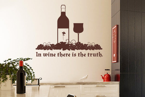 In Wine There Is The Truth Wall Sticker