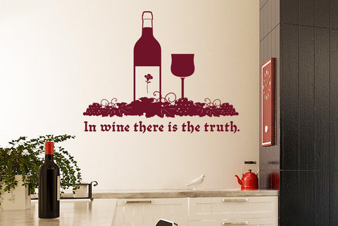 In Wine There Is The Truth Wall Sticker