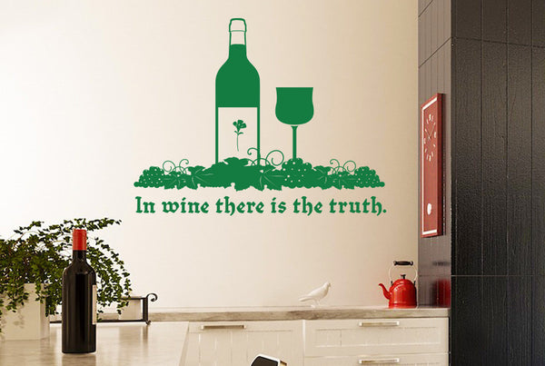 In Wine There Is The Truth Wall Sticker