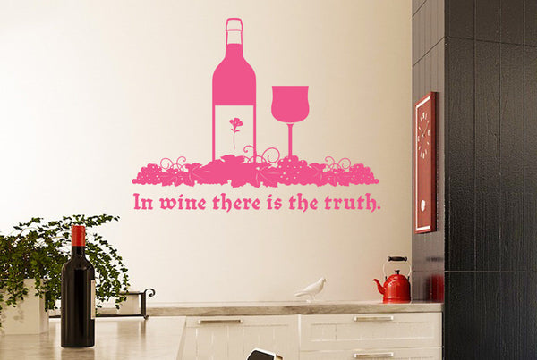 In Wine There Is The Truth Wall Sticker